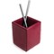Dacasso Burgundy Bonded Leather Pencil Cup AG-5210 - alternate 1
